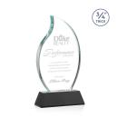 Summers on Helton Base Black Flame Crystal Trophy
