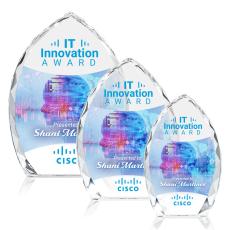 Grossman Full Color Clear Peaks Crystal Trophy - Crystal Trophies