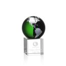 Petty Green/Silver Globe Crystal Trophy