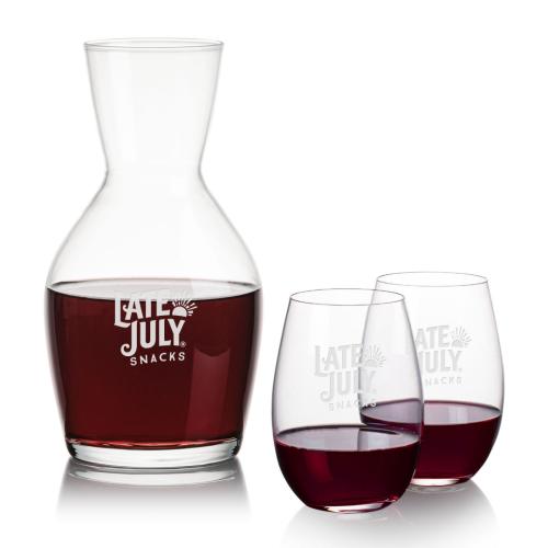 Custom Barware Glasses - Carafes - Whittington Carafe & Cordero Stemless