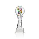 Blackburn on Saldana Crystal Base Clear Globe Glass Trophy