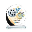 Farley Full Color Black Circle Crystal Trophy