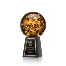 Freeman Globe on Tall Marble Glass Trophy