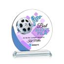 Farley Full Color Blue Circle Crystal Trophy