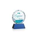 Linares Full Color Blue Circle Crystal Trophy