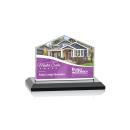 House Full Color Black Peaks Crystal Trophy
