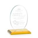 Woods (Vert) Amber Circle Crystal Trophy