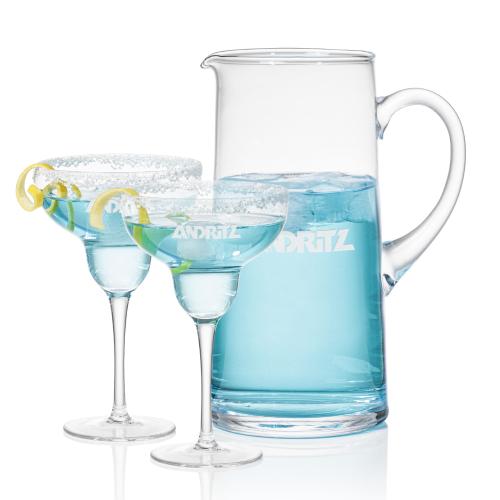 Custom Barware Glasses - Cocktail Glasses - Vickers Pitcher & Betts Cocktail Set
