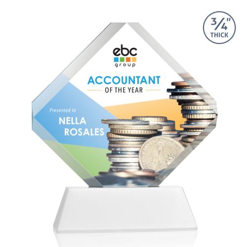 Awards and Plaques - Crystal Trophies - Jacobsen on Helton Full Color Fagan Crystal Trophy