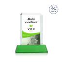 Carey Full Color on Helton Green Rectangle Crystal Trophy