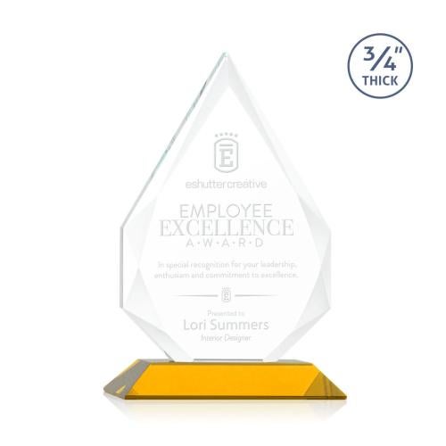 Awards and Plaques - Crystal Trophies - Archer Amber Peaks Crystal Trophy