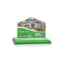 House Full Color Green Peaks Crystal Trophy