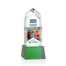 Escobar Full Color on Base Green Towers Crystal Trophy