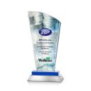Pollard Full Color Blue Peaks Crystal Trophy