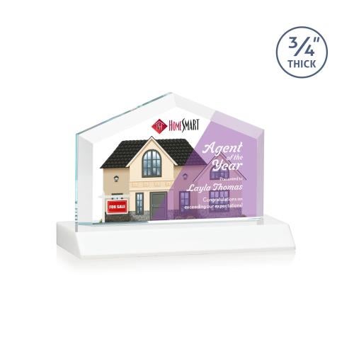 Awards and Plaques - Crystal Trophies - Realtor Full Color Fagan Peaks Crystal Trophy