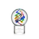 Blackburn on Round Base Clear Globe Glass Trophy