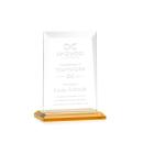 Prieto Amber Rectangle Crystal Trophy