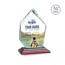 Boone Ice Peak Full Color Wood Peaks Crystal Trophy