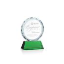 Linares Green Circle Crystal Trophy