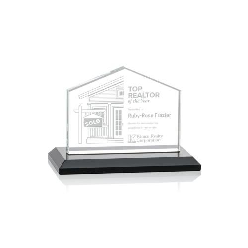 Awards and Plaques - Crystal Trophies - House Black Peaks Crystal Trophy