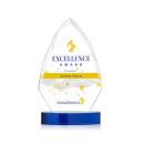 Newell Full Color Blue Peaks Crystal Trophy