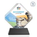 Jacobsen on Helton Full Color Black Crystal Trophy