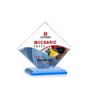 Latham Full Color Sky Blue Crystal Trophy
