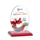 Woods (Vert) Full Color Red Circle Crystal Trophy