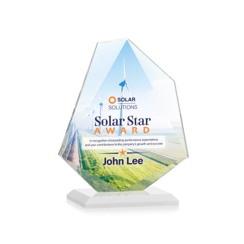 Awards and Plaques - Crystal Trophies - McGhee Full Color Fagan Unique Crystal Trophy