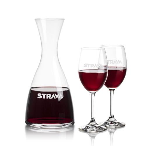 Custom Barware Glasses - Carafes - Daugherty Carafe & Neptune Wine