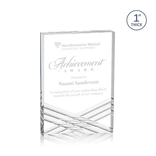 Awards and Plaques - Acrylic Trophies - Floyd Clear Rectangle Acrylic Trophy