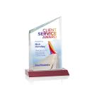 Brito Full Color Red Peaks Crystal Trophy