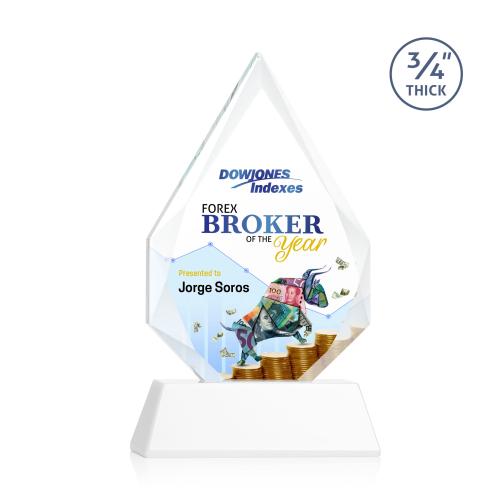 Awards and Plaques - Crystal Trophies - Archer Full Color on Helton Fagan Peaks Crystal Trophy