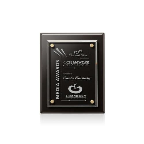Awards and Plaques - Wall Plaque Awards - Norwood Plaque - Black/Gold