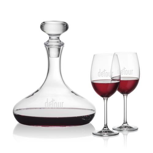 Custom Barware Glasses - Carafes - Linares Decanter & Flynn Wine