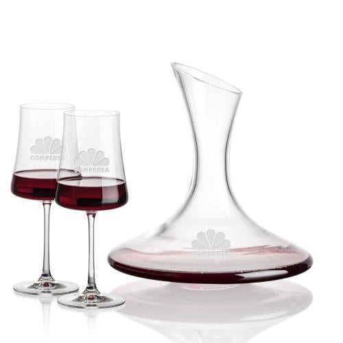 Custom Barware Glasses - Carafes - Godfrey Carafe & Yoder Wine