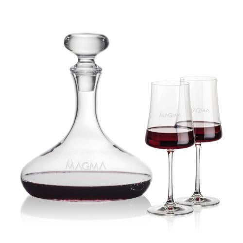Custom Barware Glasses - Carafes - Linares Decanter & Yoder Wine