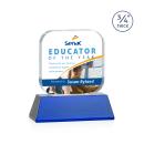 App Full Color on Helton Blue Square / Cube Crystal Trophy