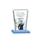 Frank Full Color Sky Blue Rectangle Crystal Trophy