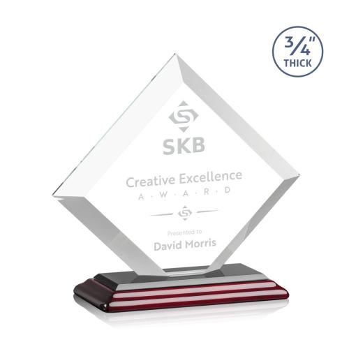 Awards and Plaques - Crystal Trophies - Carlson Wood Crystal Trophy