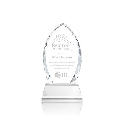 Awards and Plaques - Crystal Trophies - Grossman on Helton Base Clear Peaks Crystal Trophy