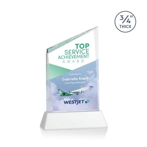 Awards and Plaques - Crystal Trophies - Brito Full Color on Helton Fagan Peaks Crystal Trophy