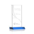 Rodrigues Liquid&trade; Sky Blue Rectangle Crystal Trophy