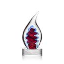 Trilogy Clear Flame Glass Trophy