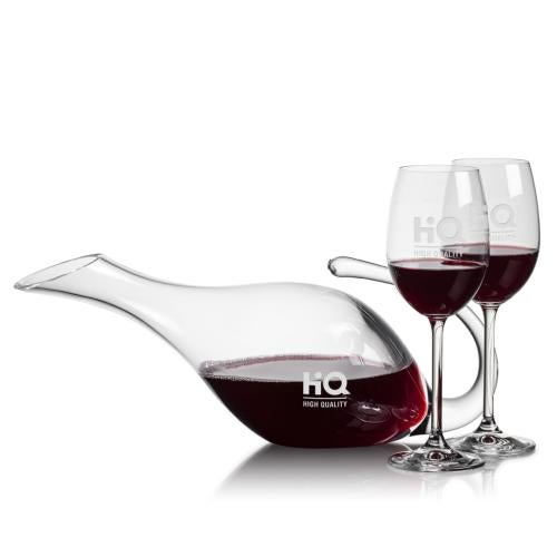 Custom Barware Glasses - Carafes - Cartwright Carafe & Cormier Wine