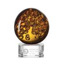 Freeman on Half Round Base Clear Globe Glass Trophy