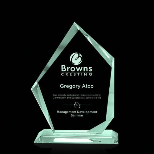 Awards and Plaques - Glass Trophies - Bergman Peaks Glass Trophy