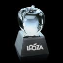 Apple Apples on Aluminum Base Glass Trophy