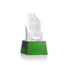 Cunningham on Base Green Polygon Crystal Trophy