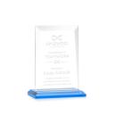 Prieto Sky Blue Rectangle Crystal Trophy